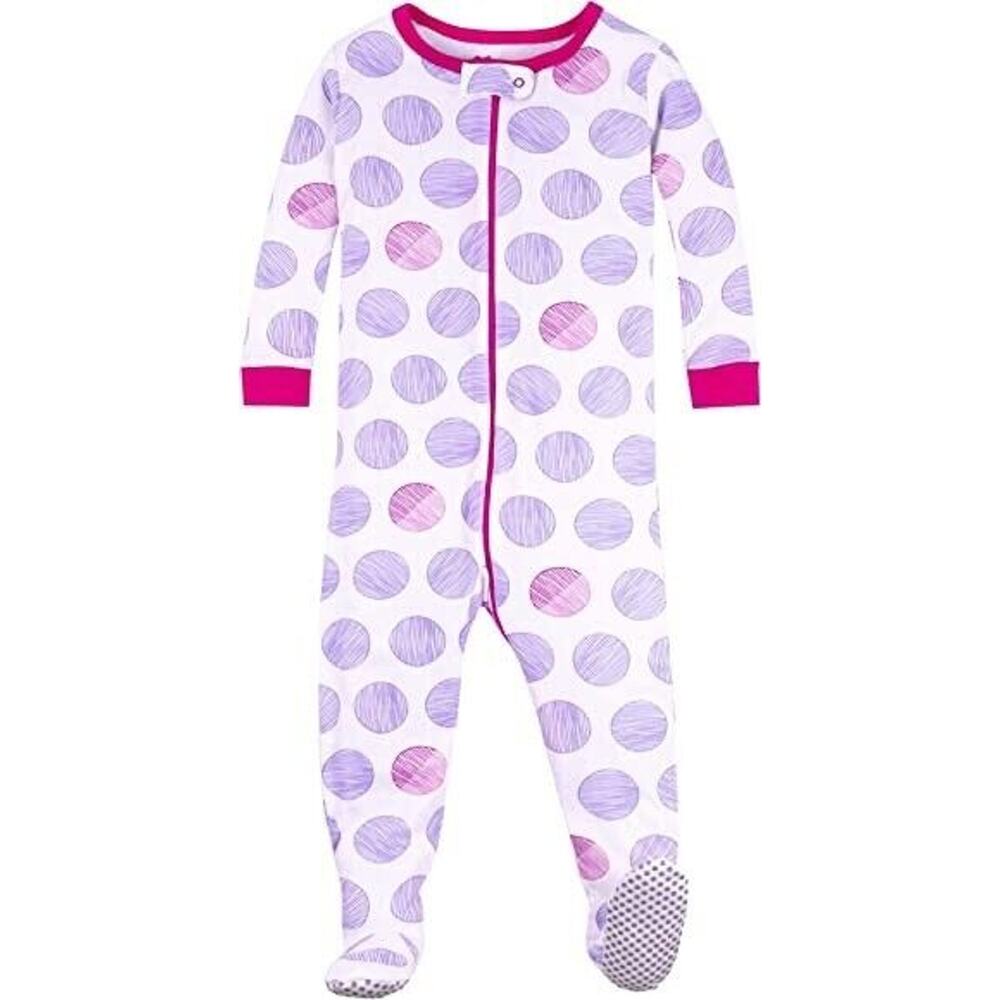 Lamaze Baby Toddler Girl Organic Cotton Footed Stretch One Piece Zipper Pjs 24m